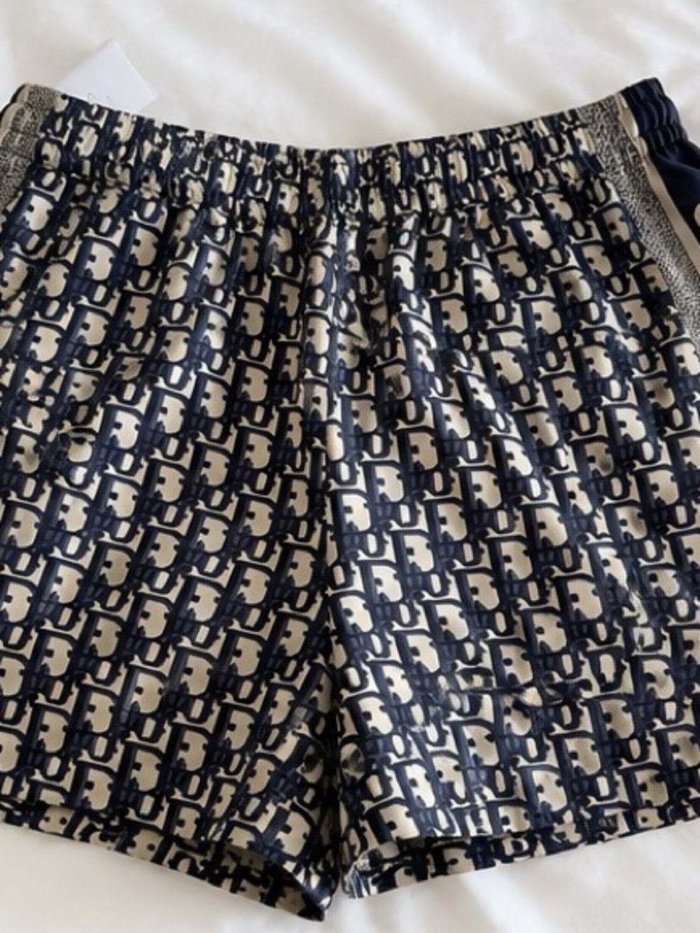 Dior Navy & Cream Monogram Athletic Shorts